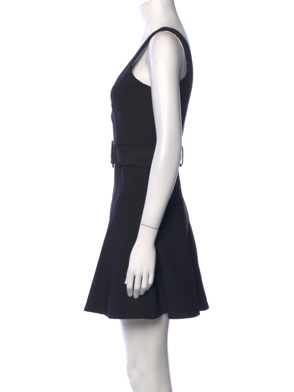 cinq a sept Black V-Neck Belted Mini Dress - Picture 2 of 3